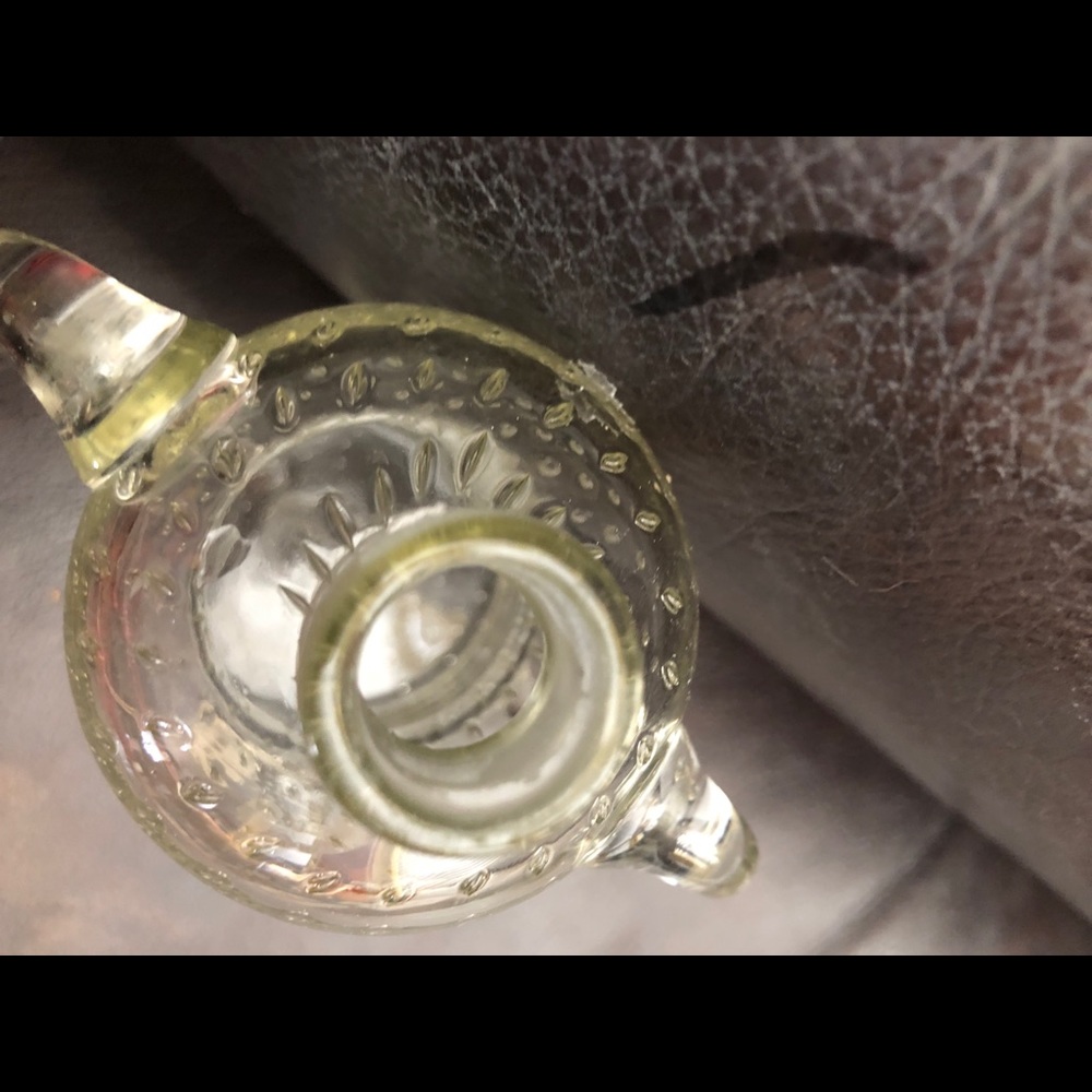 Rare Hand Blown Glass Controlled Bubble Human Figure Bottle with Stopper - Picture 6 of 7